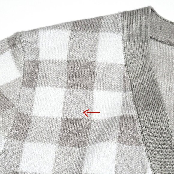 Anthropologie Sioni Womens Button Up Cardigan Size S Checkered Academia Granny - Picture 10 of 11